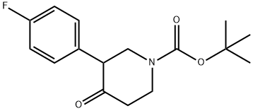 1-BOC-3-(4'-FLUOROPHENYL)-PIPERIDIN-4-ONE Structure