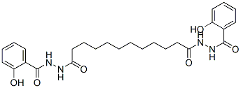 ドデカン二酸ビス[N2-(2-ヒドロキシベンゾイル)ヒドラジド] 化学構造式