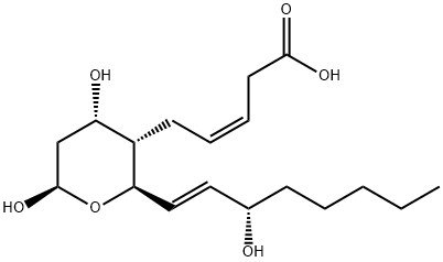 (5Z,13E,15S)-9α,11,15-トリヒドロキシ-2,3-ジノルトロンボキサ-5,13-ジエン-1-酸 化学構造式