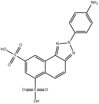 2-(4-aminophenyl)-2H-naphtho[1,2-d]triazole-6,8-disulphonic acid Structure