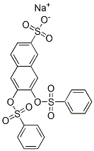 sodium 6,7-bis[(phenylsulphonyl)oxy]naphthalene-2-sulphonate Struktur