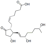 (Z)-7-[(1R,2R,3R)-2-[(E,3S,7R)-3,7-dihydroxyoct-1-enyl]-3-hydroxy-5-oxocyclopentyl]hept-5-enoic acid 结构式