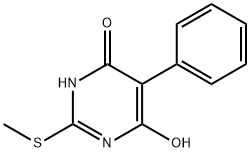 4(3H)-Pyrimidinone, 6-hydroxy-2-(methylthio)-5-phenyl- Structure