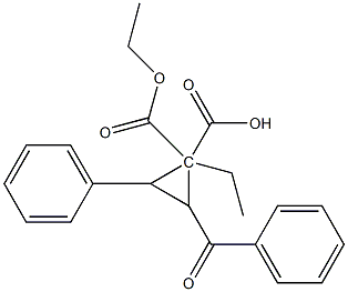diethyl 2-benzoyl-3-phenyl-cyclopropane-1,1-dicarboxylate 结构式