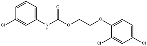 2-(2,4-dichlorophenoxy)ethyl N-(3-chlorophenyl)carbamate Struktur