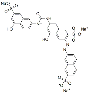 3-[(7-Sulfo-2-naphtyl)azo]-5-hydroxy-7-[3-(7-sulfo-5-hydroxy-2-naphtyl)ureido]-2-naphthalenesulfonic acid trisodium salt|