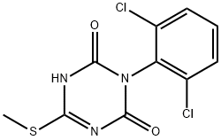 3-(2,6-dichlorophenyl)-6-(methylthio)-1,3,5-triazine-2,4(1H,3H)-dione Struktur