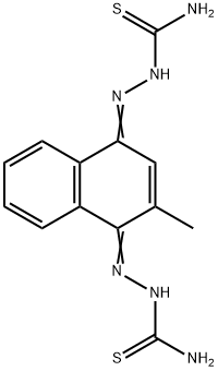 2,2'-(2-メチル-1,4-ナフタレンジイリデン)ビス(1-ヒドラジンカルボチオアミド) 化学構造式