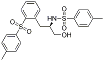 (S)-4-メチル-N-[1-[[[(4-メチルフェニル)スルホニル]オキシ]メチル]-2-フェニルエチル]ベンゼンスルホンアミド 化学構造式