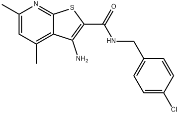 3-AMINO-N-[(4-CHLOROPHENYL)METHYL]-4,6-DIMETHYLTHIENO[2,3-B]PYRIDINE-2-CARBOXAMIDE|3-AMINO-N-[(4-CHLOROPHENYL)METHYL]-4,6-DIMETHYLTHIENO[2,3-B]PYRIDINE-2-CARBOXAMIDE
