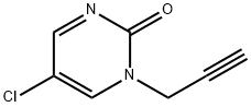 5-クロロ-1-(2-プロピニル)-2(1H)-ピリミジノン 化学構造式