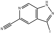 1H-Pyrazolo[3,4-c]pyridine-5-carbonitrile,3-iodo- Structure