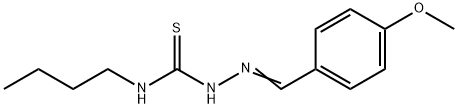 3-butyl-1-[(4-methoxyphenyl)methylideneamino]thiourea Struktur