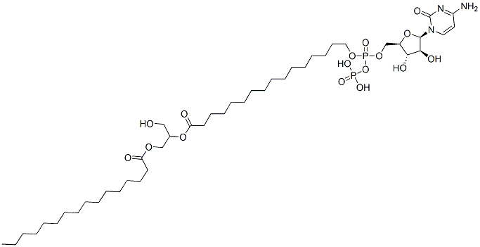 1 beta-D-arabinofuranosylcytosine 5'-diphosphate-L-1,2 dipalmitin,63357-80-2,结构式