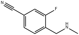 Benzonitrile, 3-fluoro-4-[(methylamino)methyl]- (9CI) 化学構造式