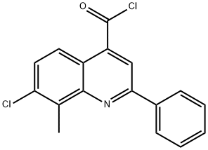 7-chloro-8-methyl-2-phenylquinoline-4-carbonyl chloride Structure