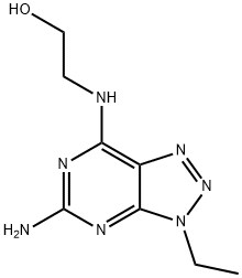 2-[(3-amino-9-ethyl-2,4,7,8,9-pentazabicyclo[4.3.0]nona-1,3,5,7-tetrae n-5-yl)amino]ethanol 结构式
