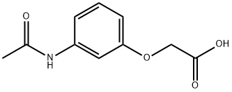 ((3-(乙酰氨基)苯基)氧基)乙酸,6339-04-4,结构式