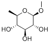 メチル6-デオキシ-β-D-グルコピラノシド 化学構造式