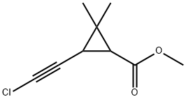 2-Chloroethynyl-3,3-dimethylcyclopropanecarboxylic acid methyl ester Struktur