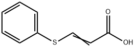 3-(苯基硫代)丙烯酸,顺反异构体混合物 结构式