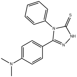 5-[4-(dimethylamino)phenyl]-4-phenyl-4H-1,2,4-triazole-3-thiol Struktur