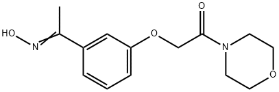 2-[3-[(1E)-1-羟基亚氨基乙基]苯氧基]-1-N-吗啉基乙酮 结构式