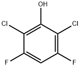 2,6-二氯-3,5-二氟苯酚, 63418-08-6, 结构式