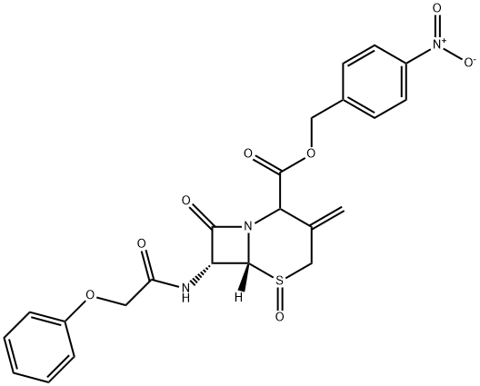 4-NITROBENZYL 3-METHYLENE-7-(PHENOXYACETAMIDO)CEPHAM-4-CARBOXYLATE 5-OXIDE Structure