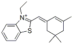 2-[(3,5,5-Trimethyl-2-cyclohexene-1-ylidene)methyl]-3-ethylbenzothiazolium Struktur