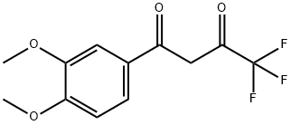 1-(3,4-二甲氧苯基)-4,4,4-三氟-丁烷-1,3-二酮,63458-98-0,结构式