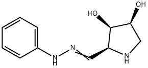 2-Pyrrolidinecarboxaldehyde, 3,4-dihydroxy-, phenylhydrazone, (2R,3R,4S)- (9CI) Structure