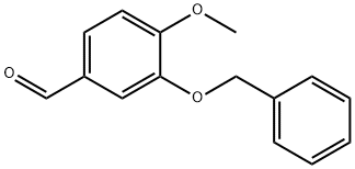 3-ベンジルオキシ-4-メトキシベンズアルデヒド 化学構造式