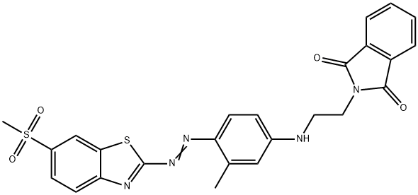 N-[2-[[3-methyl-4-[[6-(methylsulphonyl)benzothiazol-2-yl]azo]phenyl]amino]ethyl]phthalimide Struktur