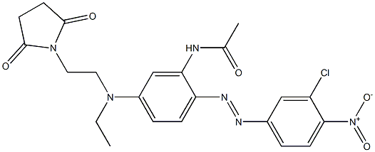 N-[2-[(3-chloro-4-nitrophenyl)azo]-5-[[2-(2,5-dioxo-1-pyrrolidinyl)ethyl]ethylamino]phenyl]acetamide,63467-18-5,结构式
