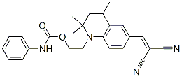 2-[6-(2,2-dicyanovinyl)-1,2,3,4-tetrahydro-2,2,4-trimethylquinolin-1-yl]ethyl carbanilate,63467-19-6,结构式