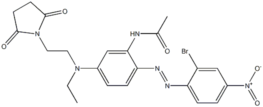 N-[2-[(2-Bromo-4-nitrophenyl)azo]-5-[[2-(2,5-dioxo-1-pyrrolidinyl)ethyl]ethylamino]phenyl]acetamide,63467-25-4,结构式