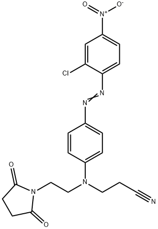 3-[[4-[(2-Chloro-4-nitrophenyl)azo]phenyl][2-(2,5-dioxo-1-pyrrolidinyl)ethyl]amino]propanenitrile Structure