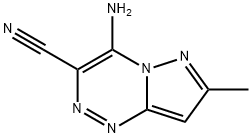 4-氨基-7-甲基吡唑并[5,1-C][1,2,4]三嗪-3-甲腈,63475-17-2,结构式