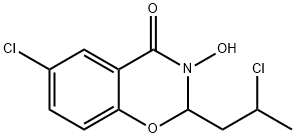6-chloro-2-(2-chloropropyl)-2,3-dihydro-3-hydroxy-4H-1,3-benzoxazin-4-one Structure