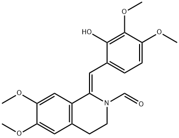 (Z)-3,4-Dihydro-1-(2-hydroxy-3,4-dimethoxybenzylidene)-6,7-dimethoxyisoquinoline-2(1H)-carbaldehyde Structure