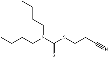 Dibutyldithiocarbamic acid 2-cyanoethyl ester Structure