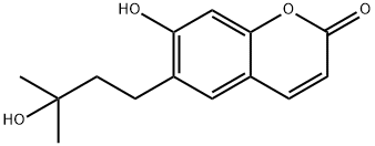7-Hydroxy-6-(3-hydroxy-3-methylbutyl)-2H-1-benzopyran-2-one Struktur