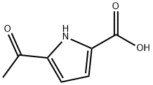5-乙酰基-1H-吡咯-2-羧酸 结构式