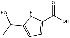 1H-Pyrrole-2-carboxylic acid, 5-(1-hydroxyethyl)- (9CI) Structure