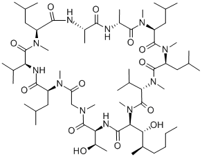 ジヒドロシクロスポリンC 化学構造式