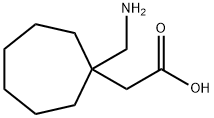 1-(アミノメチル)シクロヘプタン酢酸 化学構造式