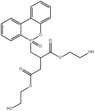 bis(2-hydroxyethyl) (6H-dibenz[c,e][1,2]oxaphosphorin-6-ylmethyl)succinate P-oxide Structure
