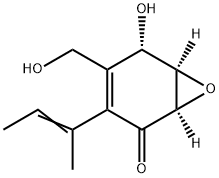 7-Oxabicyclo[4.1.0]hept-3-en-2-one, 5-hydroxy-4-(hydroxymethyl)-3-(1-methyl-1-propenyl)-, (1R,5S,6R)- (9CI) 化学構造式