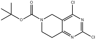 TERT-BUTYL 2,4-DICHLORO-7,8-DIHYDROPYRIDO[4,3-D]PYRIMIDINE-6(5H)-CARBOXYLATE Struktur